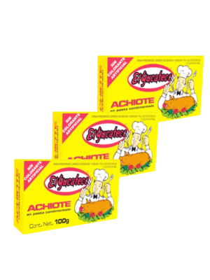 pâte de roucou "achiote" mexicaine 100g lot de 3